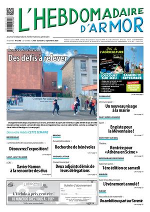 L'Hebdomadaire d'Armor n°3765 du samedi 12 Septembre 2026