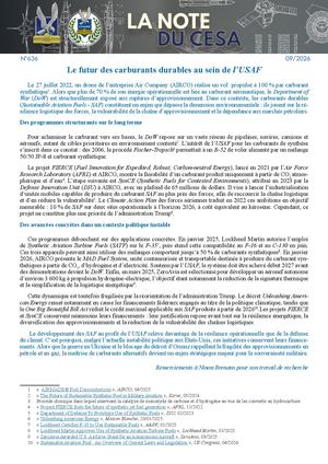 LA NOTE DU CESA N°636 Le Futur Des Carburants Durables Au Sein De L’usaf