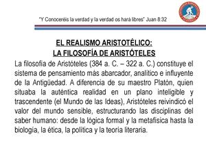 10 El Realismo Aristotélico