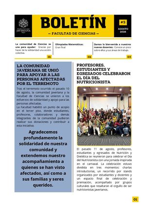 Boletín Agosto 2026
