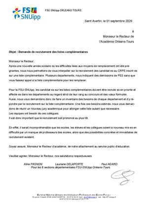Lettre Recteur Recrutement Lc Sept 2026