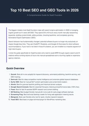 Top 10 Seo Geo Tools 2026