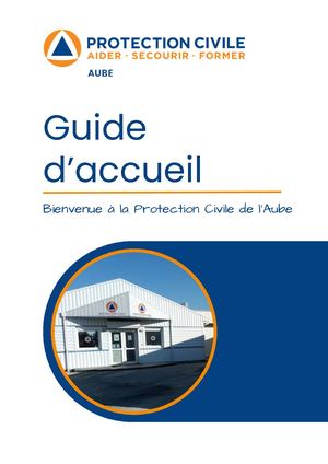 Protection Civile Aube Guide D'accueil Du Bénévole Juin 2026