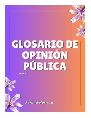 Glosario De Opinión Pública
