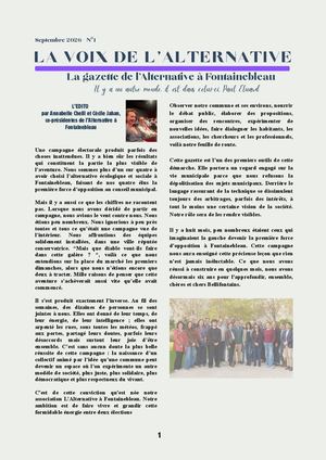 La Voix De L'alternative N°1