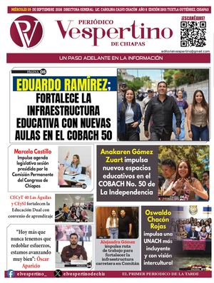Vespertino De Chiapas 09 De Septiembre 2026