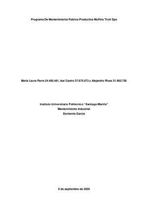 Programa De Mantenimiento