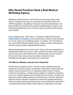 Why Dental Practices Need A Real Medical Marketing Agency