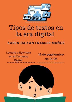 Cartilla Sobre Tipos De Textos En La Era Digital