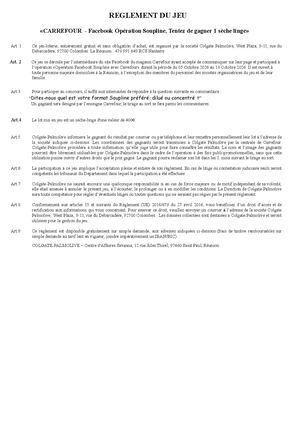 Règlement Jeu Soupline 05/10/2026