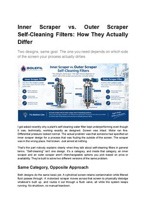 Inner Scraper Vs Outer Scraper Self Cleaning Filters How They Actually Differ
