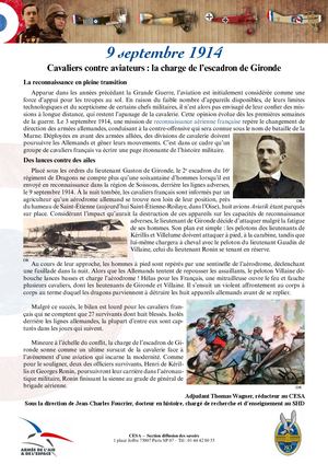 1914 09 09 Escadron Gironde