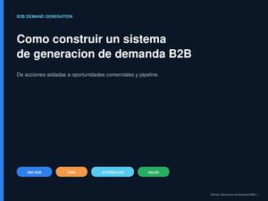 Cómo construir un sistema de generación de demanda B2B