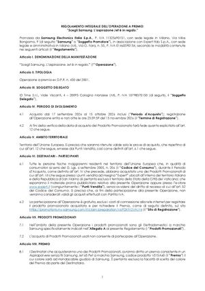 Regolamento Scegli Samsung Def