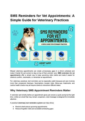 Sms Reminders For Vet Appointments A Simple Guide For Veterinary Practices
