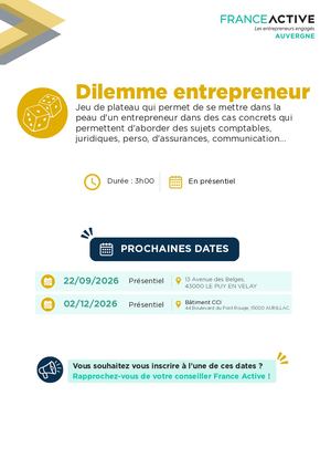 Fiche Atelier Dilemme Entrepreneur