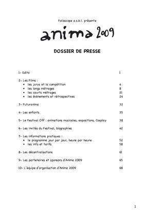 A2009_Dossier de presse