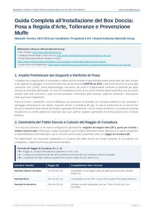 Guida Installazione Box Doccia Marinelli