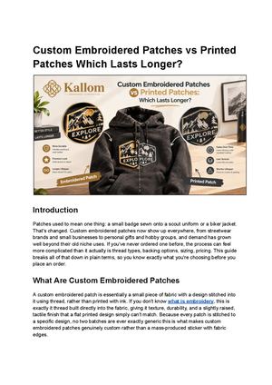 Custom Embroidered Patches Vs Printed Patches Which Lasts Longer