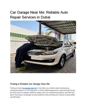 Car Garage Near Me Reliable Auto Repair Services In Dubai