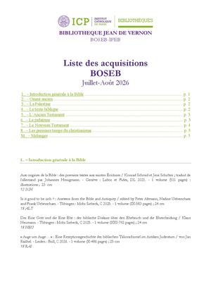 Listedacquisitionsjuillet Août2026