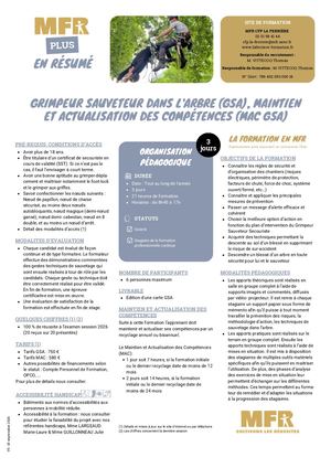 Plaquette GSA et MAC 2026