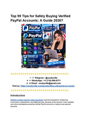 Top 99 Tips For Safely Buying Verified Pay Pal Accounts A Guide 2026