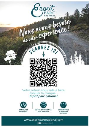 Flyer, enquête client Esprit parc national - évaluation 2026, montagne