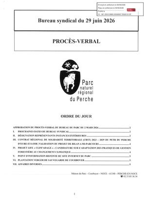 Procès Verbal Bureau 29 Juin 2026