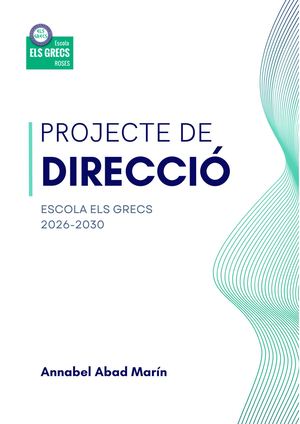 Projecte De Direcció Escola Els Grecs
