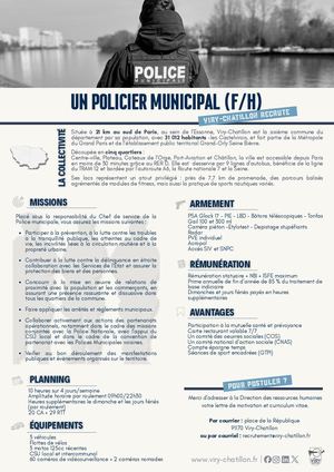 Annonce policier municipal