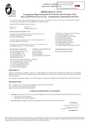 26 22 Actualisation Représentants CDNPS D'Eure Et Loir