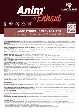 Anim'd'Enhaut 1er septembre au 30 novembre
