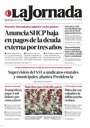 Primeras planas jueves 10092026 Sociedad Noticias