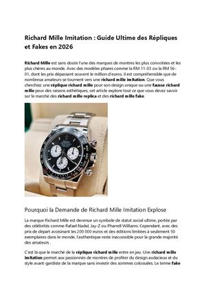 Richard Mille Imitation