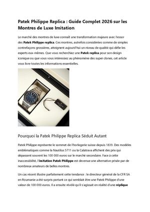 Patek Philippe Replica