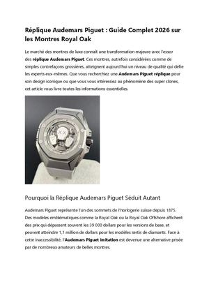 Réplique Audemars Piguet