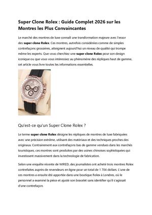 Super Clone Rolex