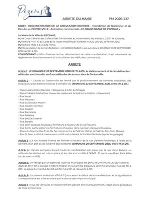 Arrêtés 10 09 26