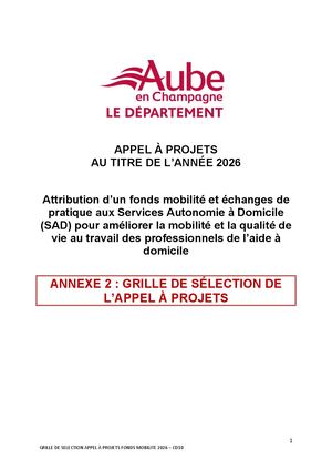 ANNEXE 2 Grille De Sélection Fonds Mobilité 2026 - CD10