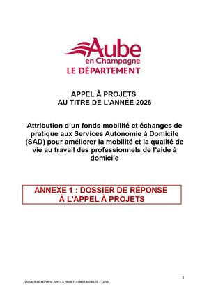 ANNEXE 1 Dossier De Candidature Fonds Mobilité 2026 - CD10
