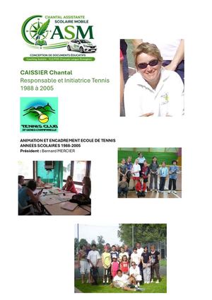 Initiatrice Tennis Encadrement Enfants 1988 2005