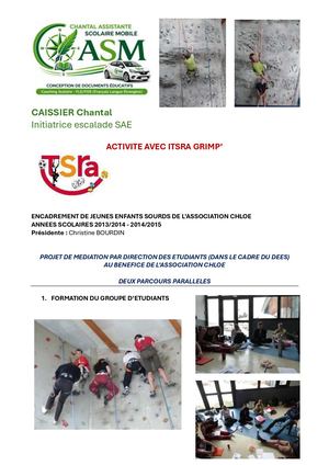 Initatirice Escalade Sae Encadrement Enfants 2013 2015
