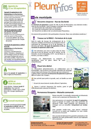 Pleum'infos 11 Septembre 2026