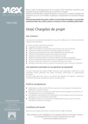 Annonce Chargé De Projet