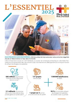L'Essentiel 2025 - Electriciens sans frontieres