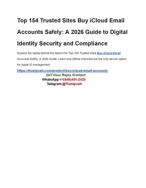 Top 154 Trusted Sites Buy I Cloud Email Accounts Safely A 2026 Guide