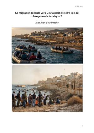 La migration récente vers Ceuta peut-elle être liée au changement climatique ?