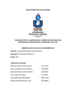Memoria De Cálculos De Parámetros