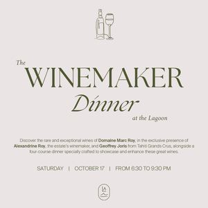 Menu Winemaker Dinner Domaine Marc Roy